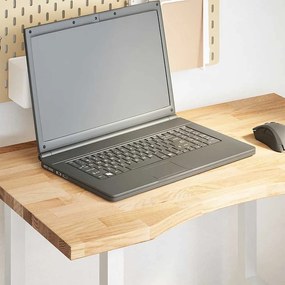 vidaXL Tampo mesa retangular 80x50x2,5 cm carvalho maciço não tratado