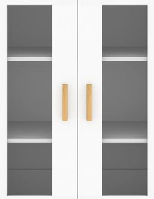 Móveis de parede 2 pcs derivados de madeira branco