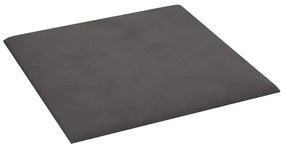 Painel de parede 12 pcs 30x30 cm veludo 1,08 m² cinza-escuro