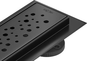 Mexen Flat 360° M12 ralo de duche linear giratório 90 cm, preto - 1721090-40