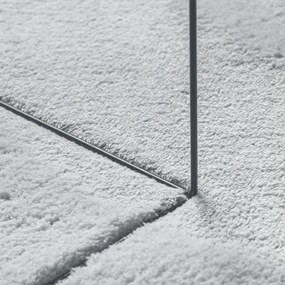 Tapete 'HUARTE'de Pelo Curto Suave e Lavável Cinza 100x200 cm