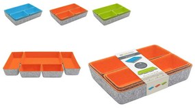 Conjunto de Cestas Confortime Feltro 5 Peças 27,5 x 20 x 5,3 cm