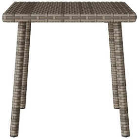 Mesa de centro de jardim retangular 40x40x37cm vime PE cinzento