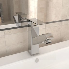 vidaXL Torneira extraível p/ lavatório casa de banho 157x172mm cromado