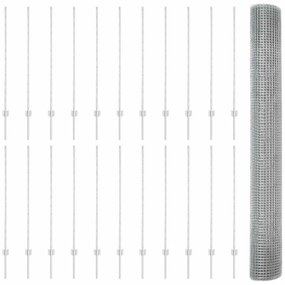 Cerca de Arame Soldado com 44 Postes em U Prateado 1.2x50 m Aço