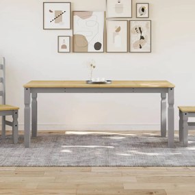 Mesa de jantar Corona 180x90x75 cm madeira pinho maciça cinza