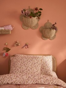 Decorações murais flores em papel bege