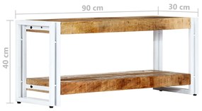 Móvel de TV 90x30x40 cm madeira de mangueira maciça