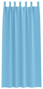 Cortinas opacas 2 pcs Azul claro 225 x 140 cm Poliéster