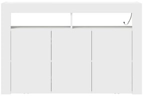 Aparador Branco Branco Madeira de Engenharia 116 x 30 x 75 cm