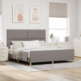 Cama vidaXL Taupe 180x200 cm em Tecido