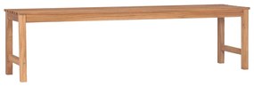 vidaXL Banco de jardim 170 cm madeira de teca maciça