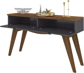 Consola de Entrada GAYA – 136x38,6x79 cm – MDP Matte e Grafite com Por