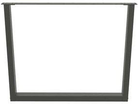 Pés para mesa de jantar em V, 3 peças, antracite, 100x(72-73,3) cm, aç