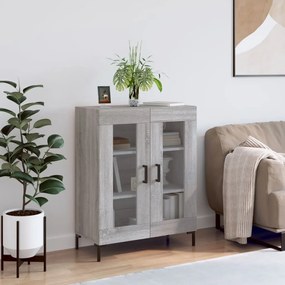 vidaXL Aparador 69,5x34x90 cm derivados de madeira cinzento sonoma