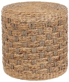 Pufe de fibras naturais em cor natural 40 x 40 cm BASSLET Beliani