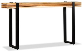 Mesa consola ajustável em madeira maciça recuperada