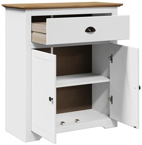 Armário de entrada BODO 80x35x90 cm branco e castanho