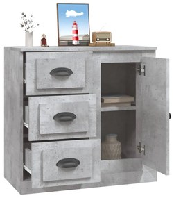 Aparador 70x35,5x67,5 cm derivados de madeira cinzento cimento