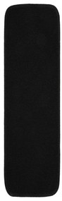 Tapetes antiderrapantes retang. p/ escadas 15pcs 75x20 cm preto