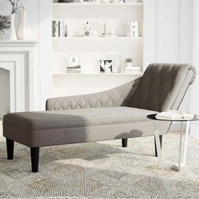 Chaise lounge c/ almofada/apoio de braços direito tecido