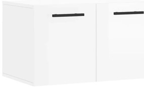 Armário parede 60x36,5x35 cm derivados madeira branco brilhante