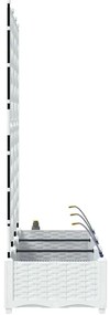 Jardineiras de Jardim 1 pc Branco 120 x 40 x 126 cm Plástico