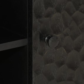 Móvel de TV 80x31x46 cm madeira de mangueira maciça preto