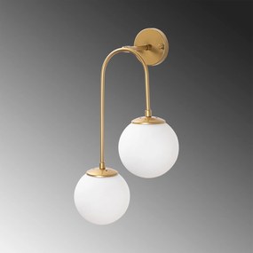Candeeiro de Parede Jewel – Dourado Brilhante – 30 x 24 cm