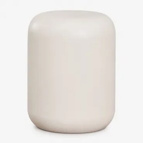 Mesa De Cabeceira Ø35 Cm Em Cimento Fonelas Tapioca Bege - Sklum