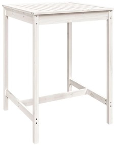 5 pcs conjunto de bar para jardim pinho maciço branco