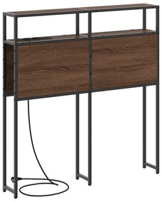 Cabeceira de armazenamento Carvalho castanho 80 cm