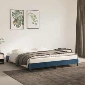 346992 vidaXL Estrutura de cama 180x200 cm veludo azul-escuro
