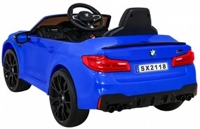 Carro elétrico para Crianças 12V BMW DRIFT M5 Frente Rodas Eva, Traseira Plástico especial para função DRIFT Azul