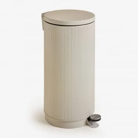 Cubo De Lixo Com Tampa E Pedal Midler Gardénia Branco & 30 L - Sklum