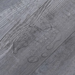Tábuas de soalho PVC autoadesivas 2,51 m² 2mm cinzento mate