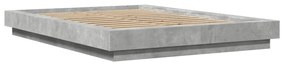 Estrutura de cama 140x200 cm derivados de madeira cinza cimento