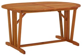 Mesa de jardim 200x100x75 cm madeira de eucalipto maciça