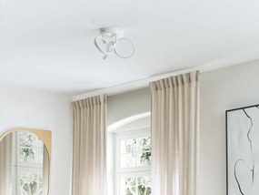 Candeeiro de teto LED em metal branco MONGO Beliani