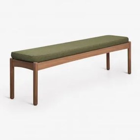 Banco De Jardim 180 Cm Em Madeira De Eucalipto Karvia Castanho Acácia & Bouclé Verde Sálvia - Sklum