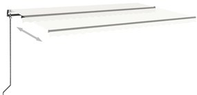 Toldo retrátil automático 500x300 cm cor creme