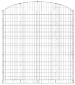 Cesto gabião arqueado 200x30x200/220 cm ferro galvanizado