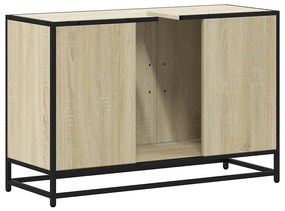 Armário lavatório WC 90x33x60 cm deriv. madeira carvalho sonoma