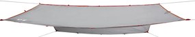 Lona de campismo 400x294 cm impermeável cinzento e laranja