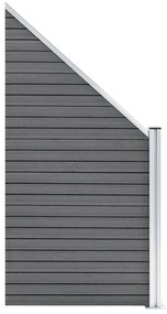 Painel de vedação 95x(105-180) cm WPC cinzento