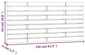 Cabeceira de parede 156x3x63 cm pinho maciço castanho-mel