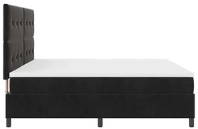 Cama Box com Colchão vidaXL Preto 200x200 cm Veludo