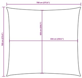 Para-sol estilo vela tecido oxford quadrado 2x2 m verde-escuro