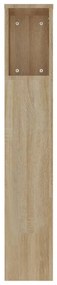 Armário de cabeceira 220x18,5x104,5 cm carvalho sonoma