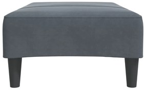 Apoio de pés 77x55x31 cm veludo cinzento-escuro